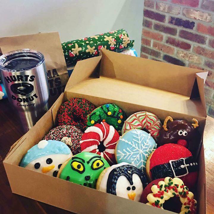 Festive Decorated Donuts