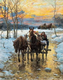 Horse Sleigh in Snow