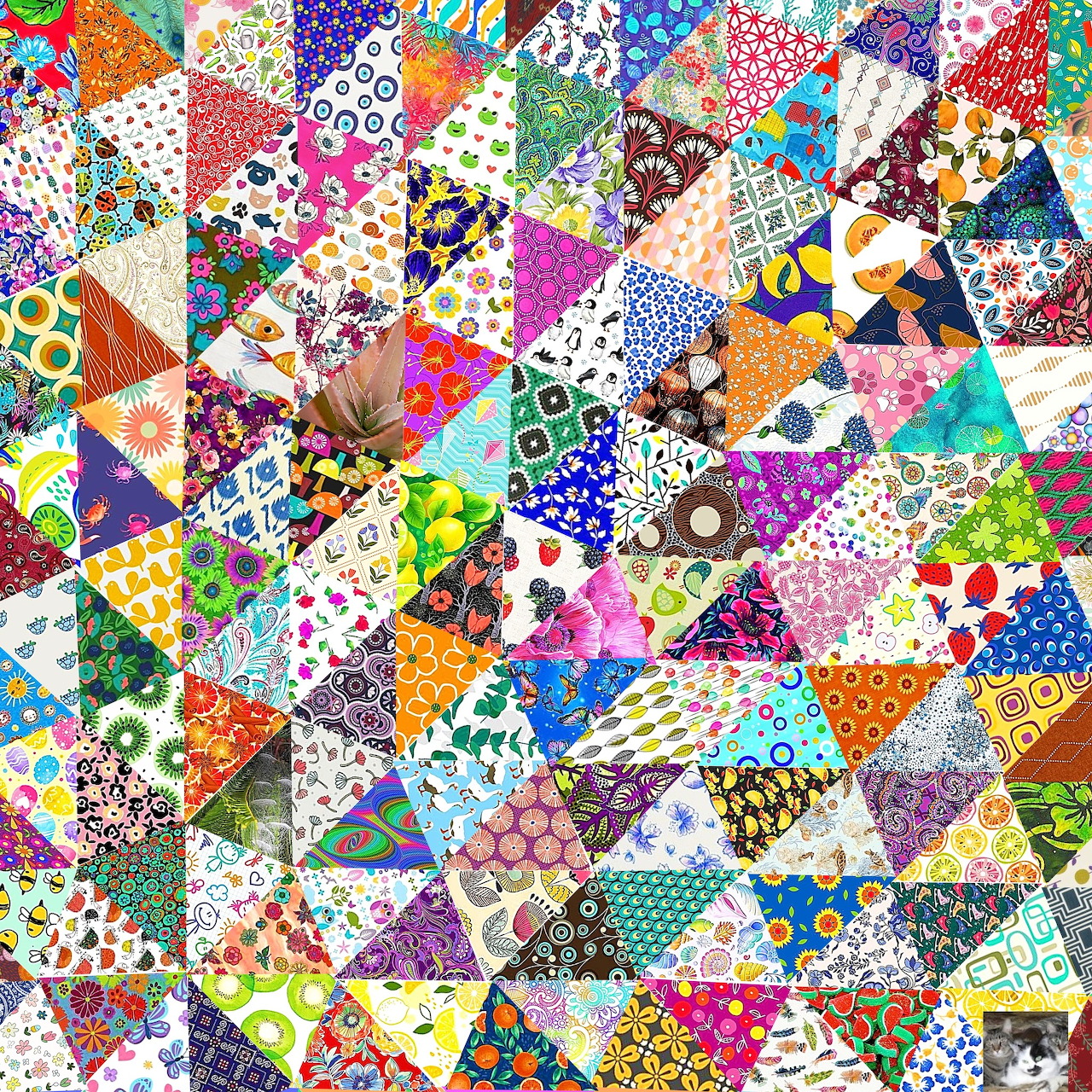 Colorful Patchwork Quilt Pattern