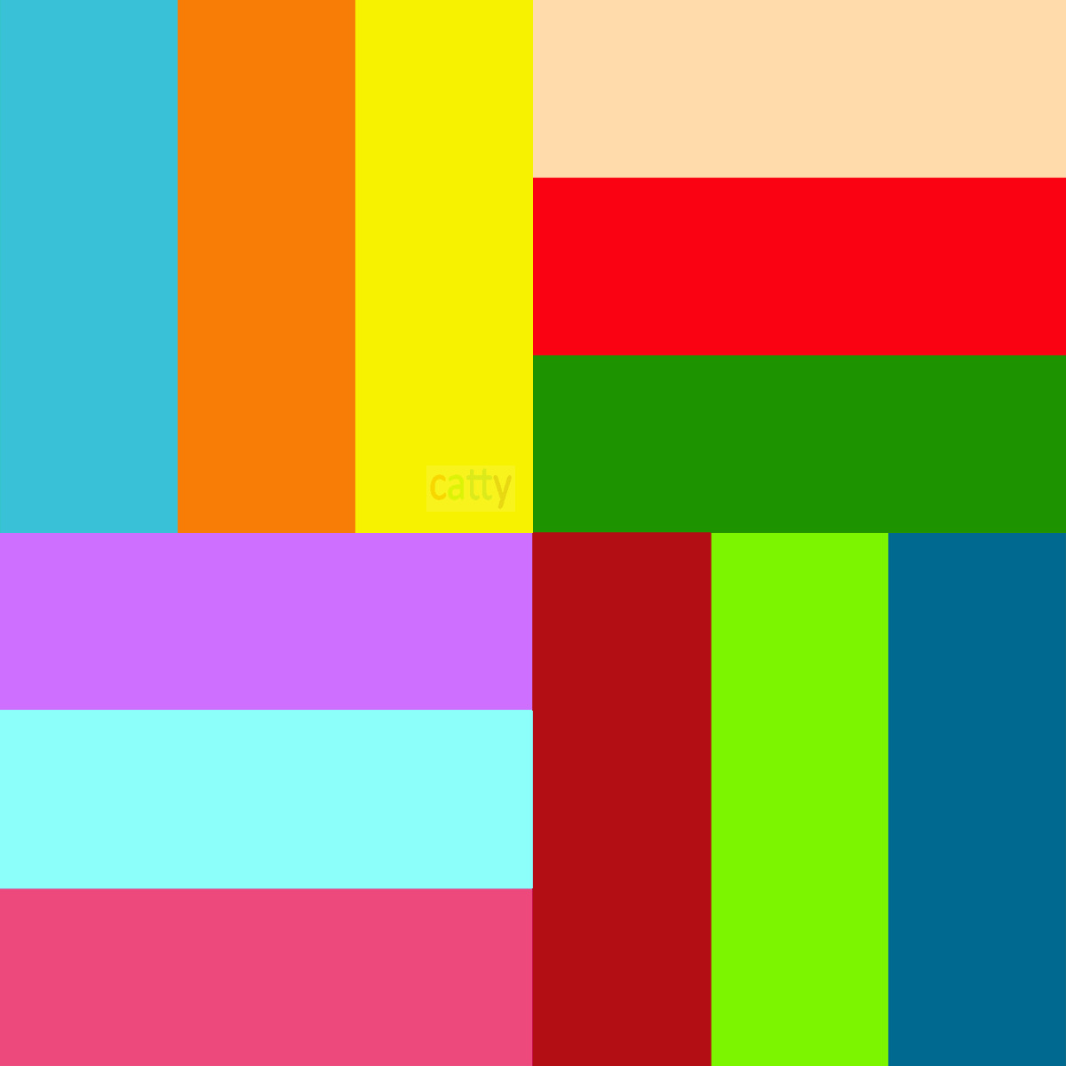 Abstract geometric pattern with colorful rectangular blocks in various bright colors arranged in a grid