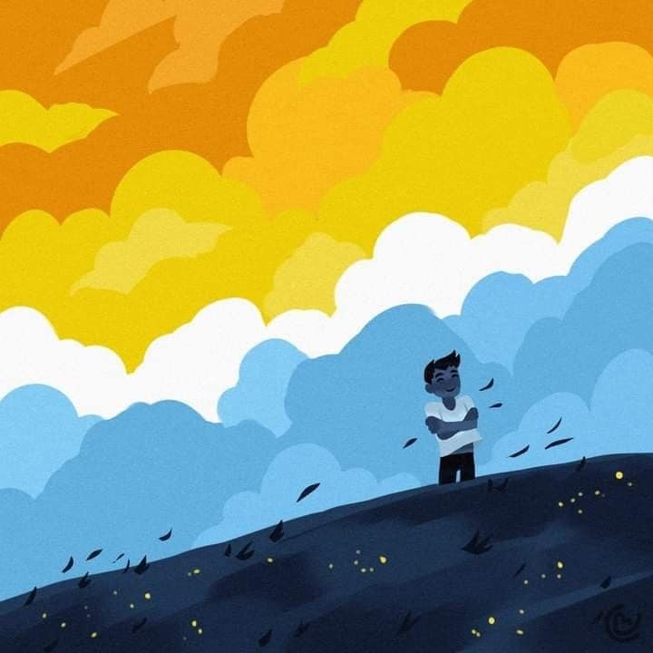 Lone Figure on Hill