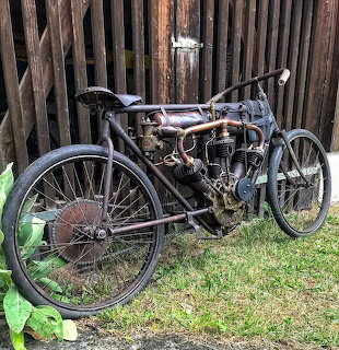 Vintage Buchet 3-Cylinder Motorcycle