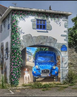 Blue Van Wall Mural