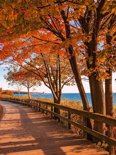 Mackinac Island Autumn Boardwalk