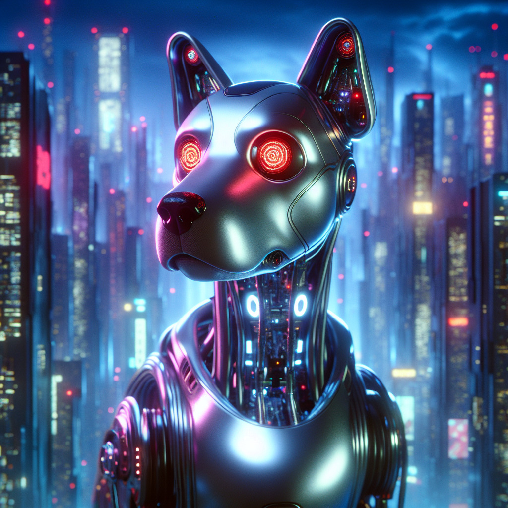 Cybernetic Dog Portrait