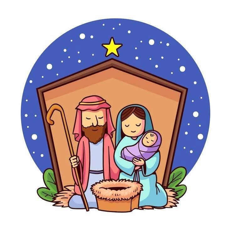 Nativity Scene Starry Sky