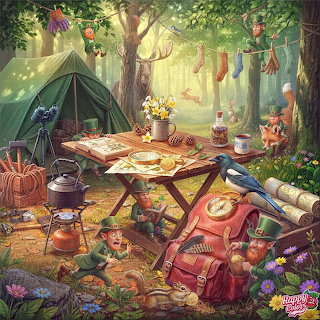Forest Camping Scene