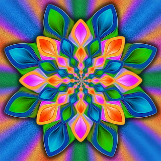 Neon Mandala Art