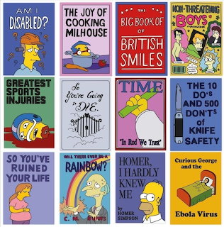 Simpsons Book Covers Collage