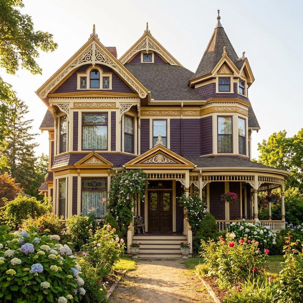 Victorian Mansion with Garden
