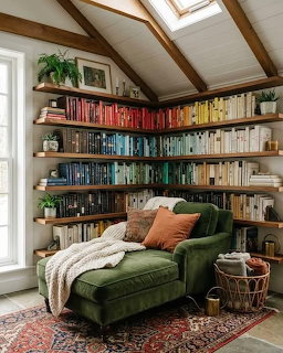 Cozy Reading Nook Library