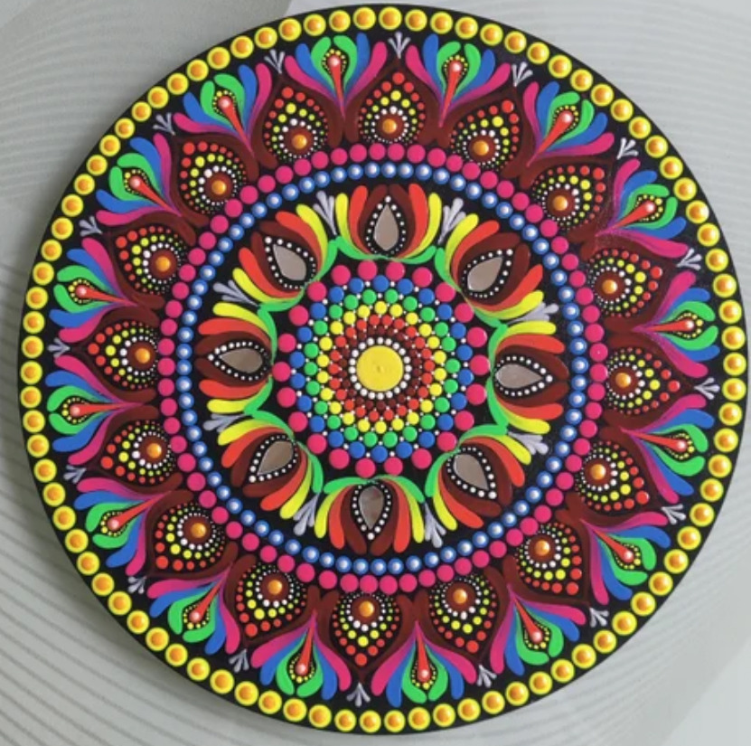 Colorful Dot Mandala Art