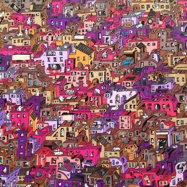 Colorful Favela Hillside