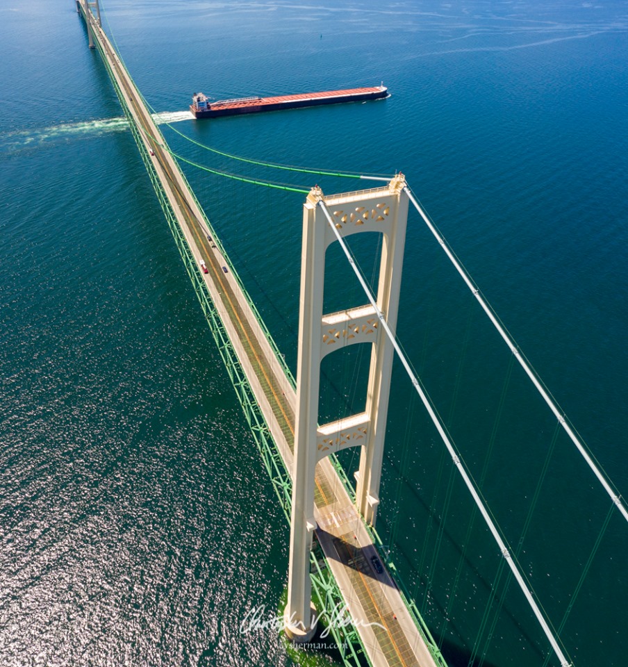 Mackinac Bridge Aerial View