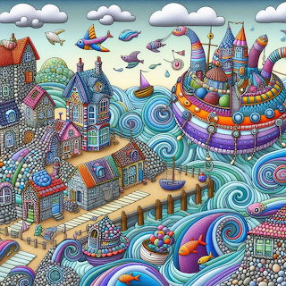 Whimsical Seaside Village