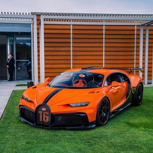 Orange Bugatti Chiron Supercar