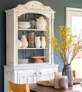 Spring Vignette with Forsythia