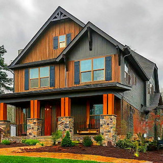 Craftsman Style House with Stone