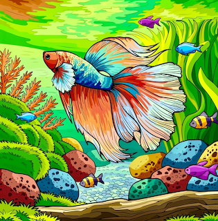 Colorful Betta Fish