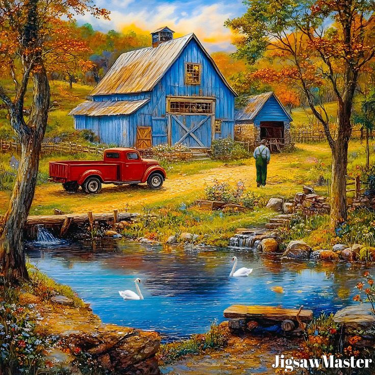 Blue Barn Autumn