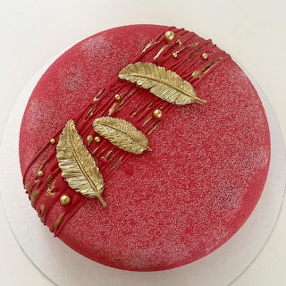 Red Decorated Cake
