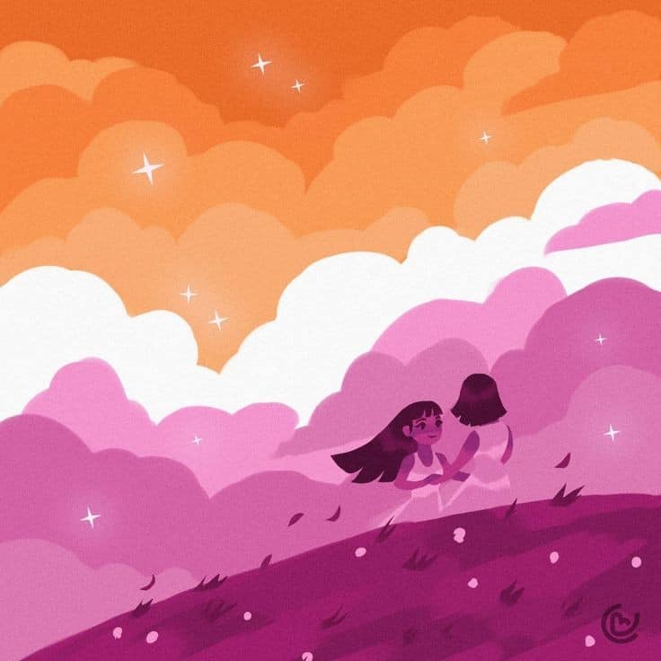Girl in Pink Landscape