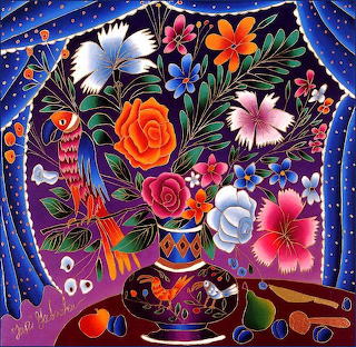Bouquet with Parrot