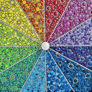 Rainbow Mandala Dot Painting