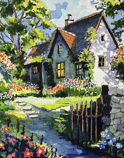 Garden Cottage Painting