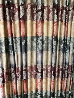 Floral Striped Curtain