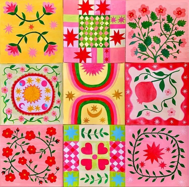 Floral Patchwork Pattern