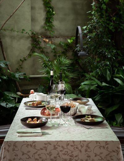 Garden Restaurant Table Setting