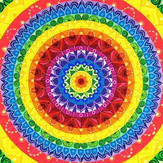 Rainbow Mandala Design