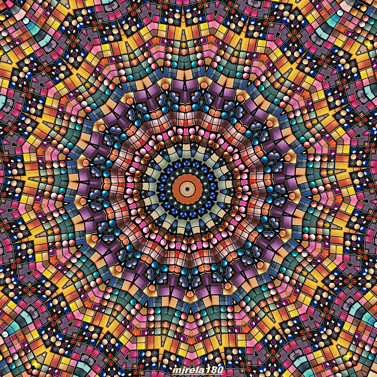 Colorful Mosaic Mandala