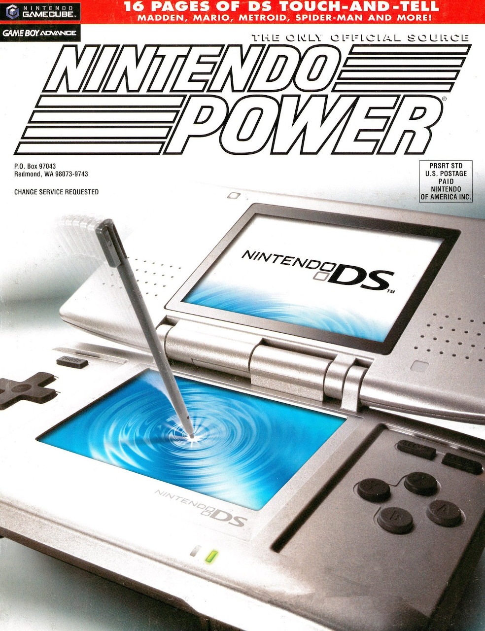 Nintendo Power magazine Issue 187 cover featuring the Nintendo DS