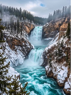 Athabasca Falls Winter