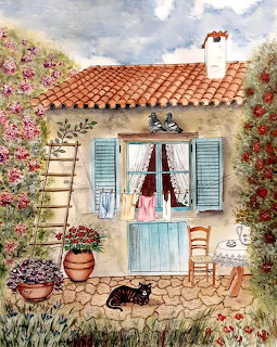 Cottage Washing Day Scene