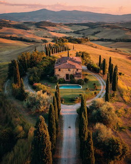 Tuscan Villa Landscape