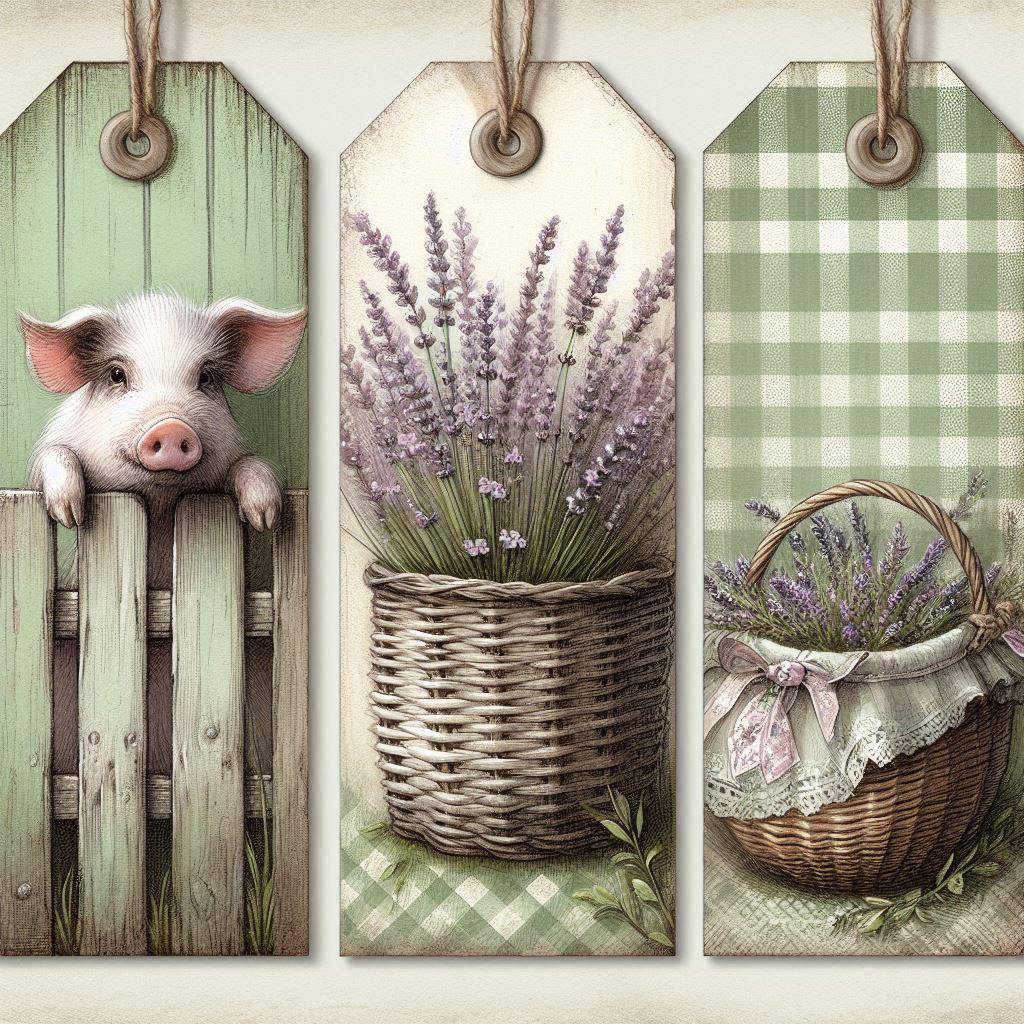 Rustic Farm Tag Illustration