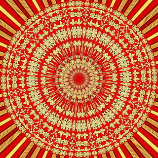 Red and Gold Mandala