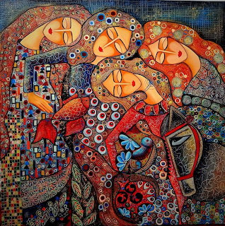 Colorful Mosaic Portrait Art