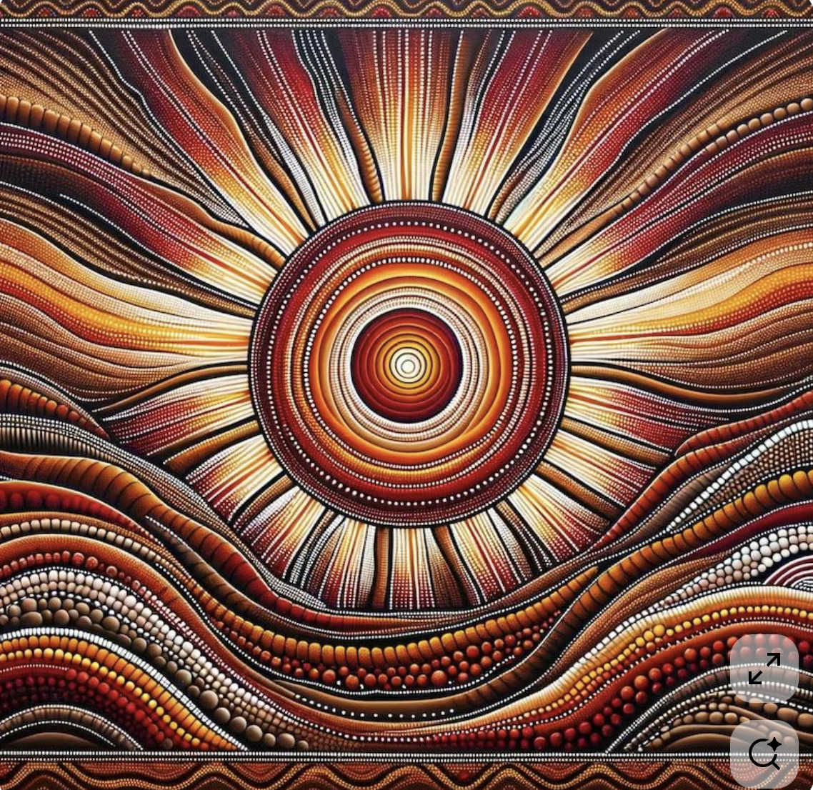 Abstract Radial Sun Mandala