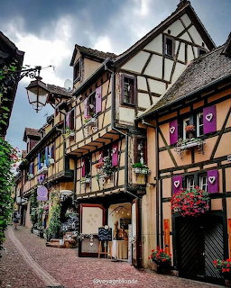 Colorful Half-Timbered European Street
