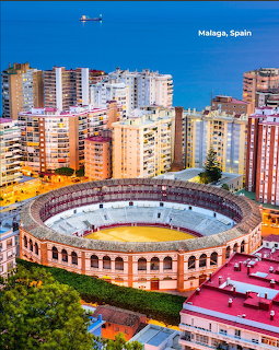 Malaga Spain Bullring Cityscape