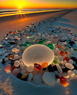 Beach Stones at Sunrise