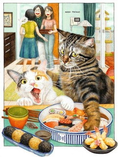 Playful Cats Illustration