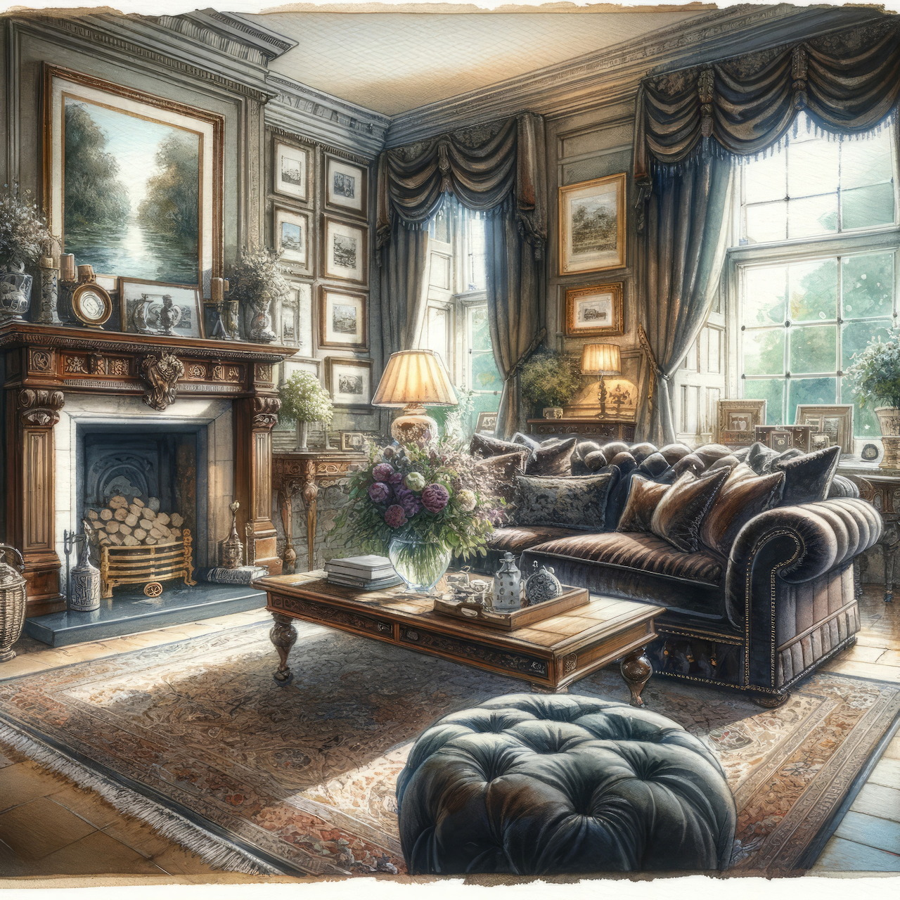 Elegant Victorian Living Room