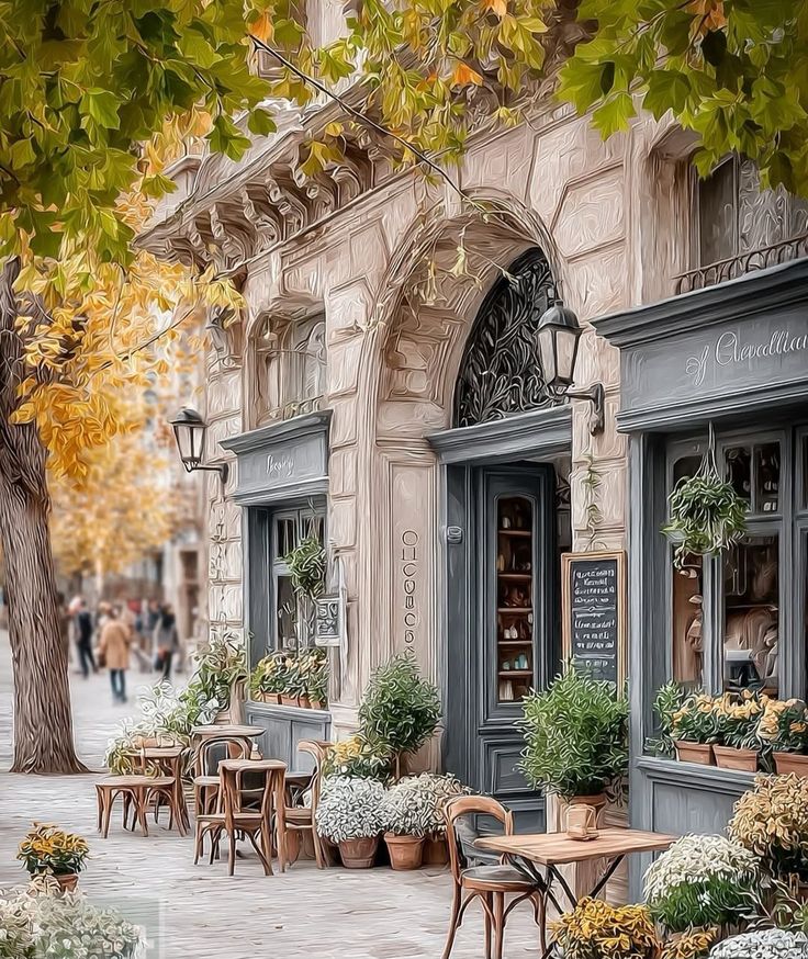 Charming Parisian Street Café