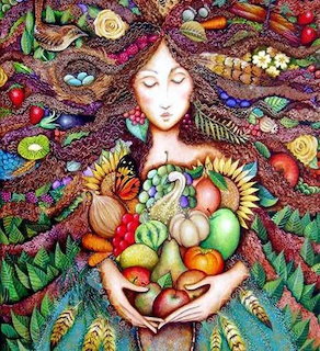 Woman with Harvest Bounty