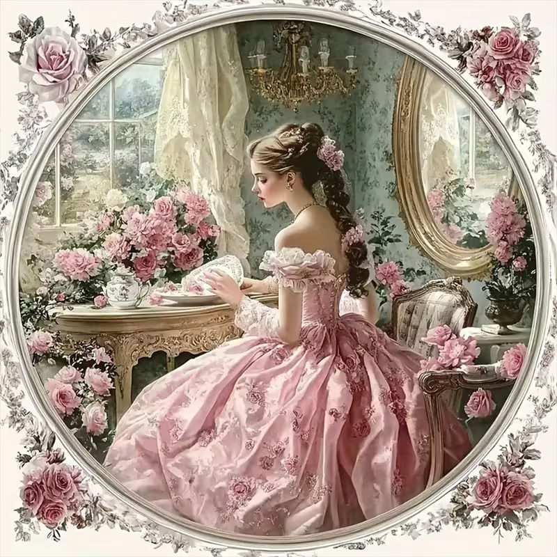 Vintage Lady at Desk